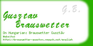 gusztav brauswetter business card